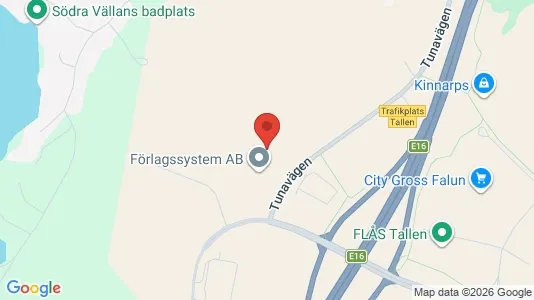 Lagerlokaler att hyra i Falun - kort over placeringen