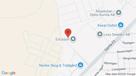 Industrilokaler att hyra i Kumla - kort over placeringen
