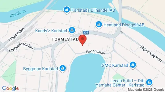 Kontorslokaler att hyra i Karlstad - kort over placeringen
