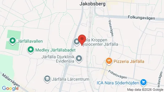 Kontorslokaler att hyra i Järfälla - kort over placeringen