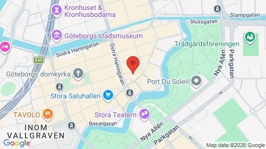 Kontorslokaler att hyra i Göteborg Centrum - kort over placeringen