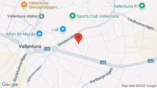 Kontorslokaler att hyra i Vallentuna - kort over placeringen