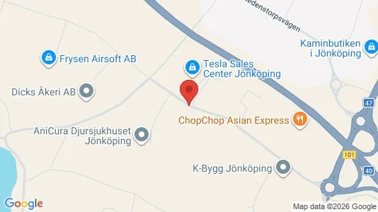 Kontorslokaler att hyra i Jönköping - kort over placeringen