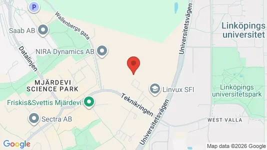 Kontorslokaler att hyra i Linköping - kort over placeringen