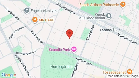 Kontorslokaler att hyra i Östermalm - kort over placeringen