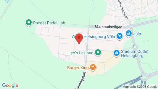 Lagerlokaler att hyra i Helsingborg - kort over placeringen