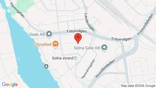 Lagerlokaler att hyra i Solna - kort over placeringen