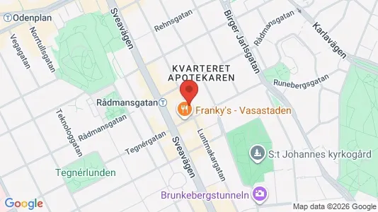 Kontorslokaler att hyra i Vasastan - kort over placeringen