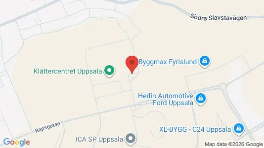 Industrilokaler att hyra i Uppsala - kort over placeringen