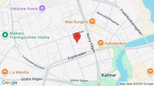 Kontorslokaler att hyra i Kalmar - kort over placeringen