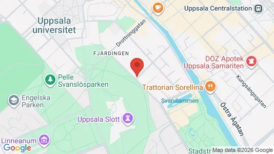 Kontorslokaler att hyra i Uppsala - kort over placeringen