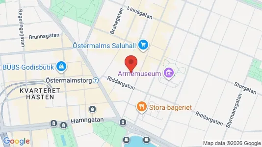 Kontorslokaler att hyra i Östermalm - kort over placeringen