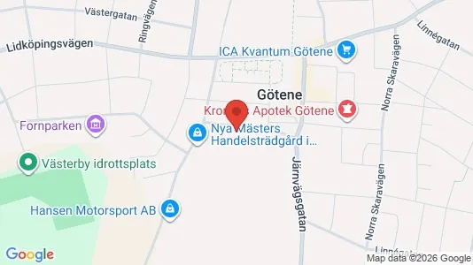 Industrilokaler att hyra i Götene - kort over placeringen