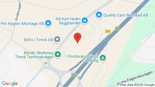 Kontorslokaler att hyra i Timrå - kort over placeringen