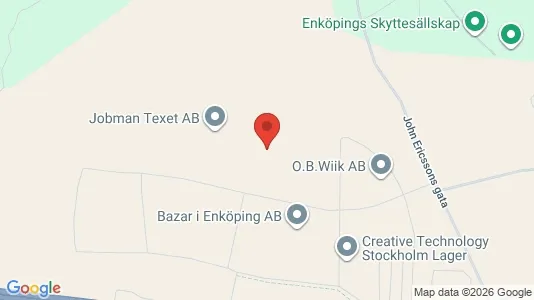Lagerlokaler att hyra i Enköping - kort over placeringen