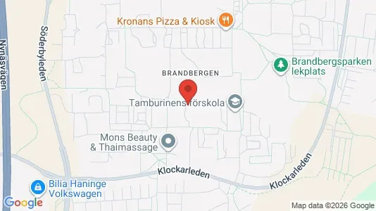 Kontorslokaler att hyra i Haninge - kort over placeringen