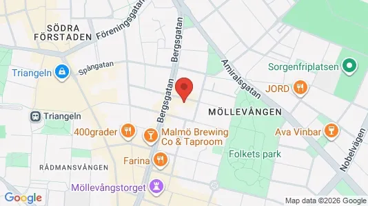 Kontorslokaler att hyra i Malmö Centrum - kort over placeringen