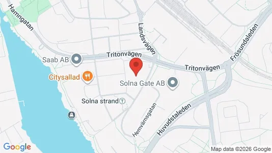 Kontorslokaler att hyra i Solna - kort over placeringen