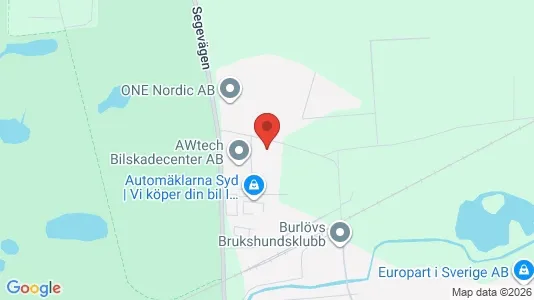 Industrilokaler att hyra i Burlöv - kort over placeringen