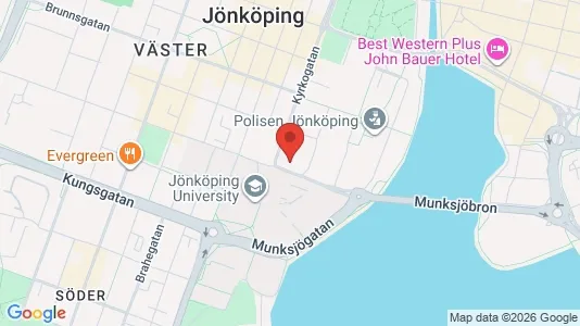 Kontorslokaler att hyra i Jönköping - kort over placeringen