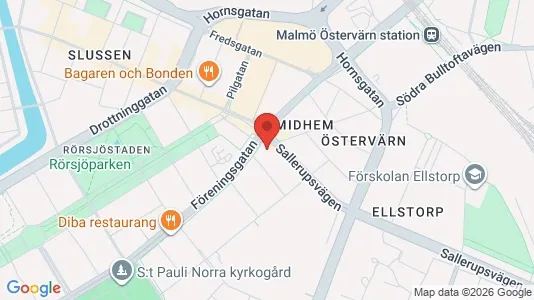 Kontorslokaler att hyra i Malmö Centrum - kort over placeringen