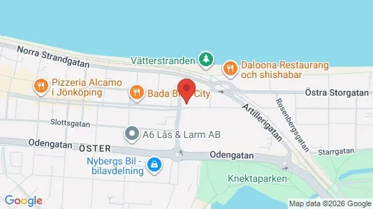 Kontorslokaler att hyra i Jönköping - kort over placeringen
