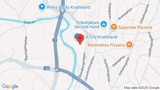 Kontorslokaler att hyra i Borås - kort over placeringen