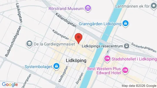 Industrilokaler att hyra i Lidköping - kort over placeringen