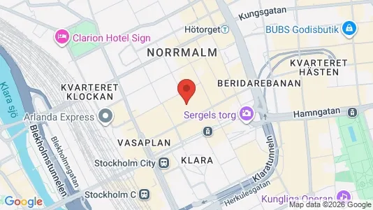 Kontorslokaler att hyra i Stockholm Innerstad - kort over placeringen