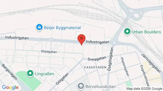 Kontorslokaler att hyra i Linköping - kort over placeringen