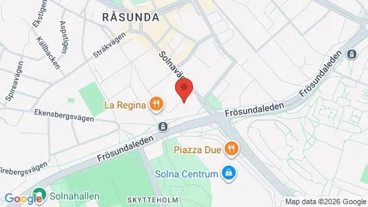 Kontorslokaler att hyra i Solna - kort over placeringen