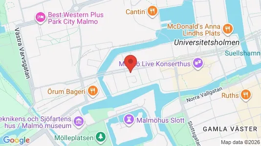 Kontorslokaler att hyra i Malmö Centrum - kort over placeringen