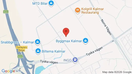 Kontorslokaler att hyra i Kalmar - kort over placeringen