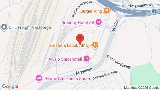 Industrilokaler att hyra i Hammarbyhamnen - kort over placeringen