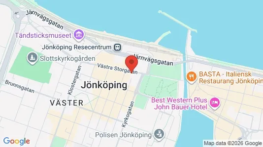 Kontorslokaler att hyra i Jönköping - kort over placeringen