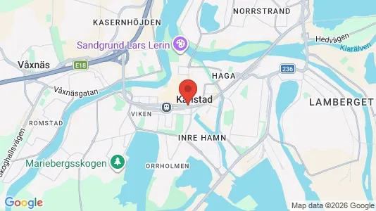 Butikslokaler att hyra i Karlstad - kort over placeringen