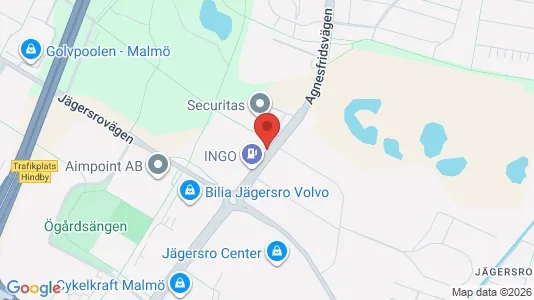 Kontorslokaler att hyra i Husie - kort over placeringen