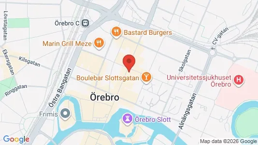 Kontorslokaler att hyra i Örebro - kort over placeringen
