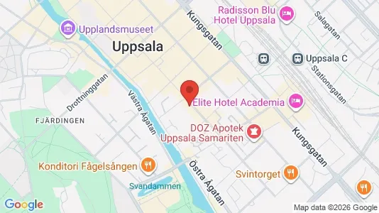 Kontorslokaler att hyra i Uppsala - kort over placeringen