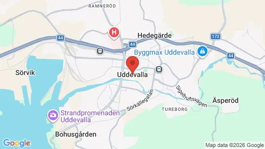 Kontorslokaler att hyra i Uddevalla - kort over placeringen