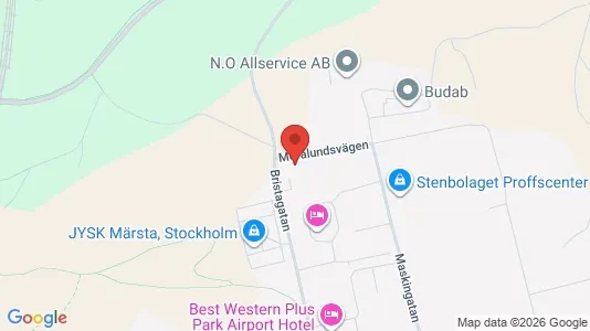 Lagerlokaler att hyra i Sigtuna - kort over placeringen