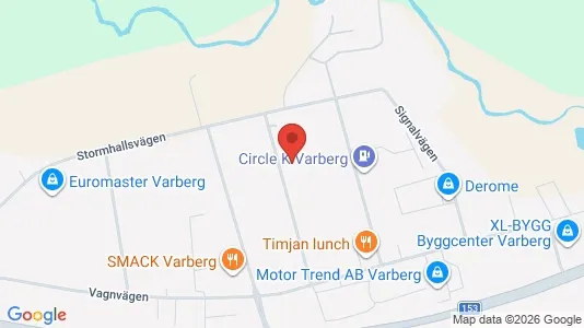Kontorslokaler att hyra i Varberg - kort over placeringen