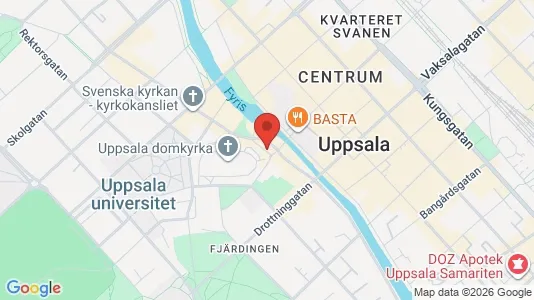 Kontorslokaler att hyra i Uppsala - kort over placeringen