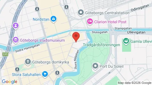 Kontorslokaler att hyra i Göteborg Centrum - kort over placeringen