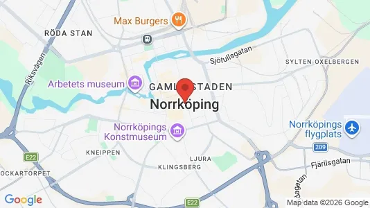 Restauranglokaler att hyra i Norrköping - kort over placeringen