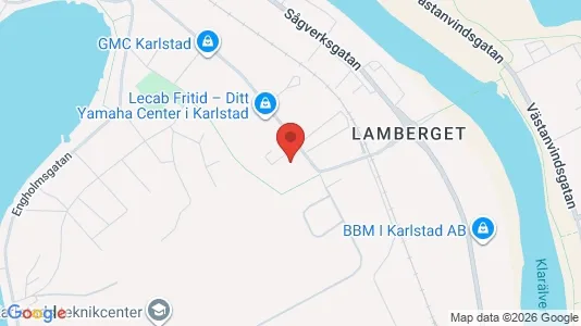 Kontorslokaler att hyra i Karlstad - kort over placeringen