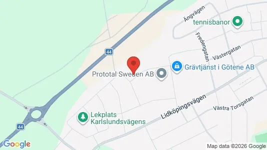 Industrilokaler att hyra i Götene - kort over placeringen