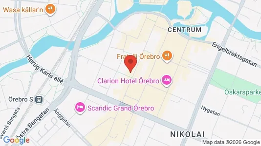 Kontorslokaler att hyra i Örebro - kort over placeringen