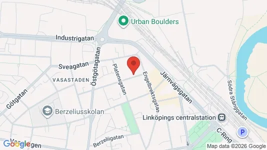 Kontorslokaler att hyra i Linköping - kort over placeringen
