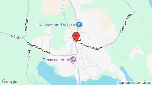 Kontorslokaler att hyra i Trosa - kort over placeringen
